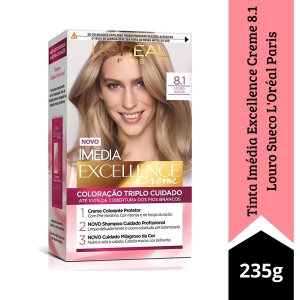 Tinta Imédia Excellence Creme 8.1 Louro Sueco L\'Oréal Paris