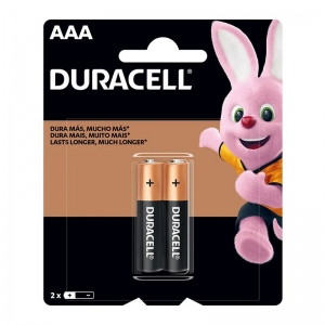 Pilha Duracell Alcalina AAA Palito com 2 Unidades