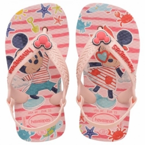 Sandália Havaianas Baby Disney Classic Rosa Vermelho 22