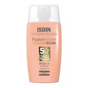 Protetor Solar Facial Fusion Water Isdin Cor Média FPS 50