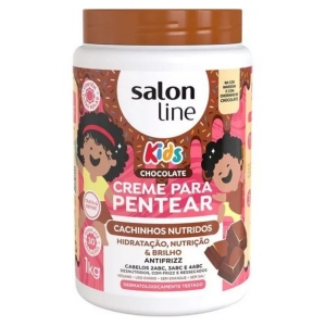 Creme De Pentear Chocolate Cachinhos Kids Salon Line 1kg