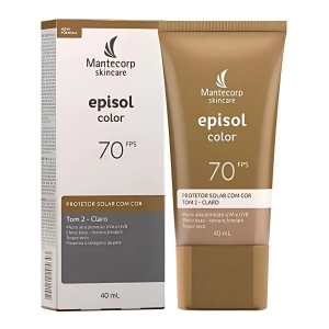Protetor Solar Facial Episol Color FPS 70 - Pele Clara 40g