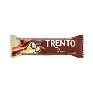 Trento Duo – Wafer Crocante com Chocolate Branco e Preto 29g