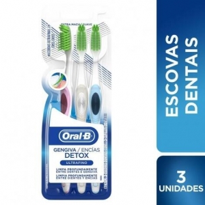 Escova Dental Oral-B Ultrafino Detox  3 unidades