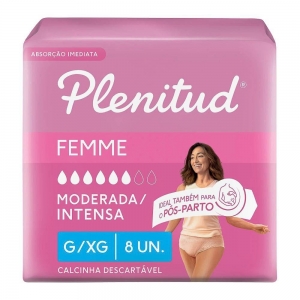 Fralda Geriátrica Plenitud Femme G/XG 8 Unidades