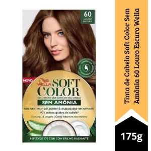 Tinta de Cabelo Soft Color Sem Amônia 60 Louro Escuro Wella