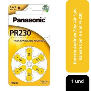 Bateria Auditiva Zinc Air 1,4v 63mah Com 6 und Pr-230br/300