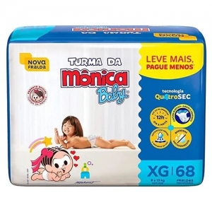 Fralda Turma da Mônica XG Giga Proteção 68 Unidades