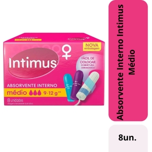 Absorvente Interno Intimus Médio Com 8 Unidades