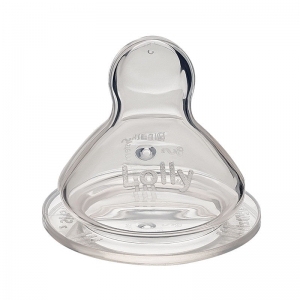 Bico Lolly Baby Mamadeira Big Silicone Ortodôntico Tamanho 2 Fluxo Médio