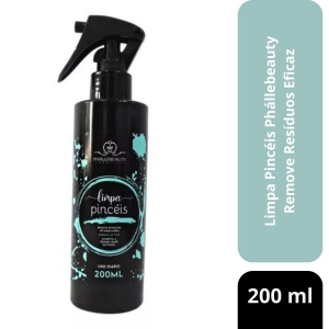 Limpa Pincéis Phállebeauty Remove Resíduos Eficaz  200ml