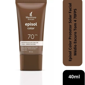 Episol Color Protetor Solar Facial Médio Escuro Tom 4 70FPS