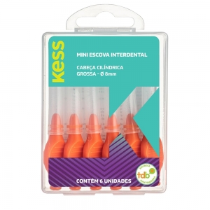 Kess Escova Interdental Mini Grossa c/6 – Limpeza Profunda e Precisa