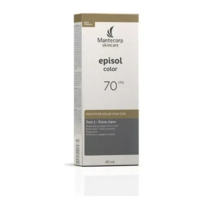 Protetor Solar Facial Episol Color FPS70 Pele Extra Clara 40g