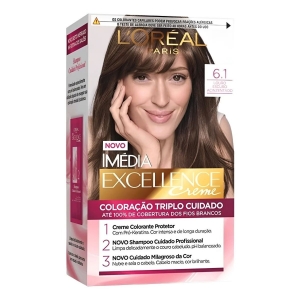 Tintura Imédia Excellence Creme 6.1 Louro Escuro Acinzentado