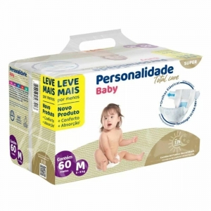 Fralda Personalidade B Total Care Bag M 60 Unidades
