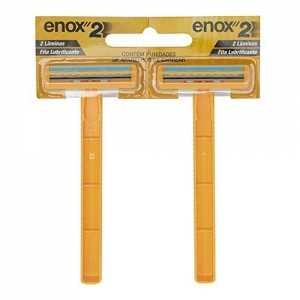Enox Aparelho de Barbear 2 Lâminas c/ 2 Unidades – Barba Lisa