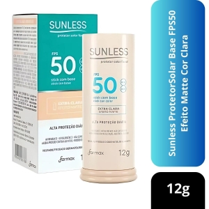 Sunless ProtetorSolar Base FPS50 Efeito Matte Cor Clara 12g
