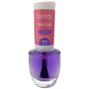 Esmalte Beltrat Top Coat Roxinho 9 ml – Finalizador Brilhante e Duradouro para Unhas