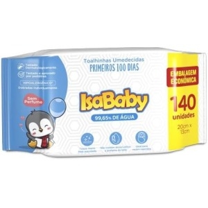 Toalhas Umedecidas Isababy Flip Top 140 Unidades