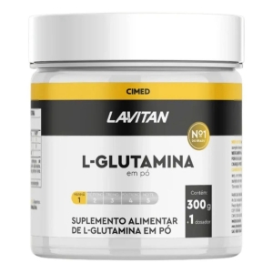 Suplemento Alimentar Lavitan L-Glutamina em Pó Cimed 300g Sabor:Sem Sabor