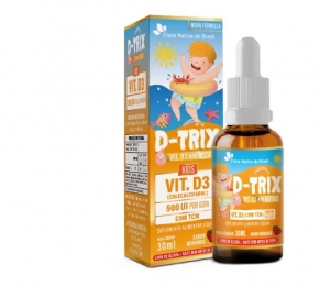 D-Trix Kids TCM 30ml Sabor Morango – Vitamina D 500UI Infantil