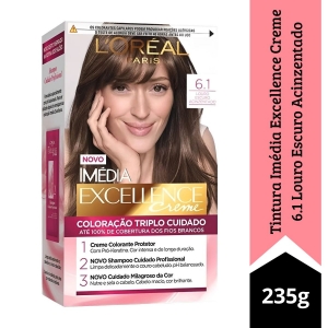Tintura Imédia Excellence Creme 6.1 Louro Escuro Acinzentado
