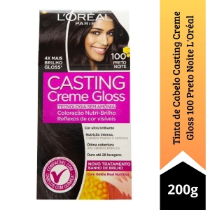 Tinta de Cabelo Casting Creme Gloss 100 Preto Noite L\'Oréal