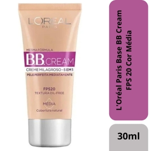 L\'Oréal Paris Base Facial BB Cream FPS 20 Cor Média 30ml