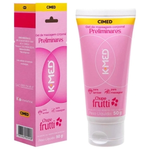 K-Med Prel Gel BG 50g Sabor Chupe Frutti – Gel de Massagem Corporal para Preliminares