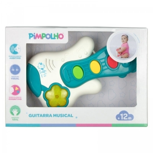 Guitarrinha Musical Pimpolho Verde e Branco – Som, Cor e Diversão para o Desenvolvimento do Bebê