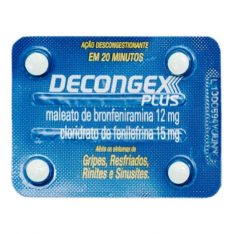 Decongex Plus Express Fracionado – Alívio Imediato 4 Comprimidos