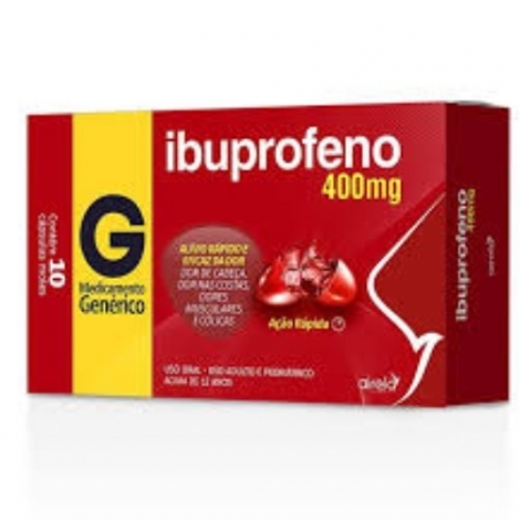 Ibuprofeno 400mg Cápsulas Gel Genérico Airela 8 Unidades