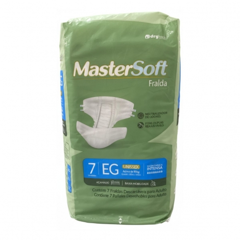 Fralda Geriátrica Masterfral Soft Tamanho EG 7 Unidades