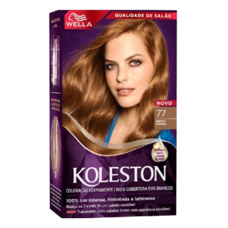Tintura de Cabelo Koleston Creme 77 Marrom Dourado Wella