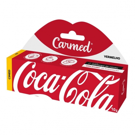 Carmed Hidratante Labial Coca-Cola Vermelho 10g