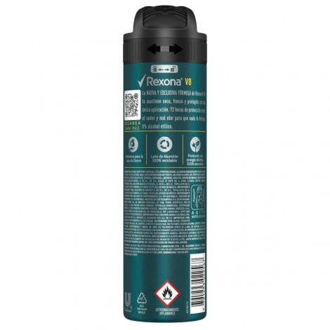 Desodorante Aerosol Masculino Rexona V8 72 Horas