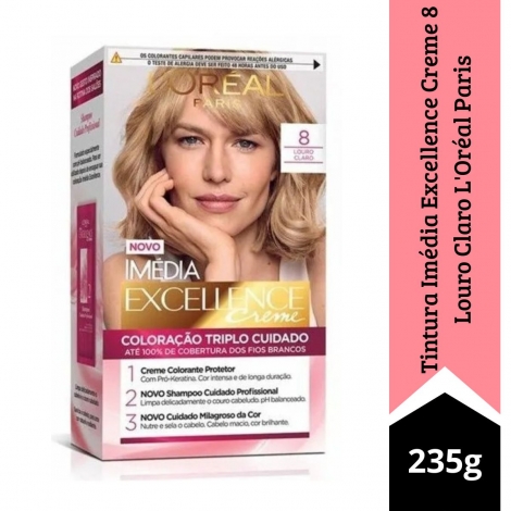 Tintura Imédia Excellence Creme 8 Louro Claro L\'Oréal Paris