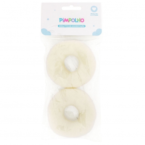Rosquinha de Amamentação Pimpolho Off White (Par) – Conforto e Proteção para o Período Pós-Parto