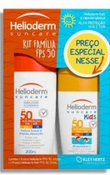 Kit Família Helioderm Suncare FPS 50 2 itens