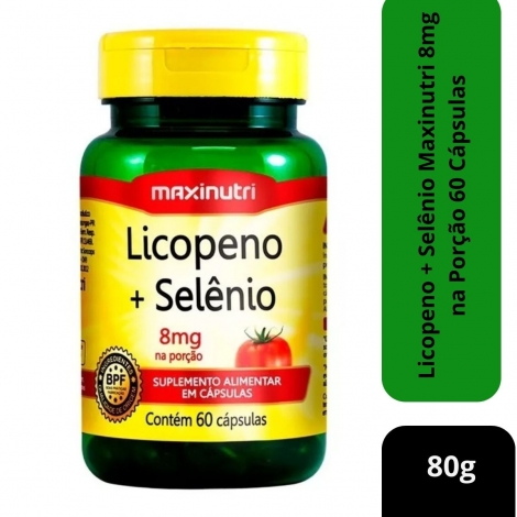 Licopeno + Selênio 60Cps - Maxinutri 60Cps
