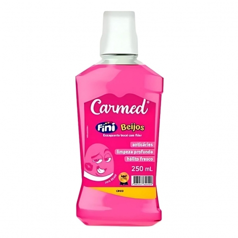 Enxaguante Bucal Anticáries Carmed Beijos Com Flúor 250 ml
