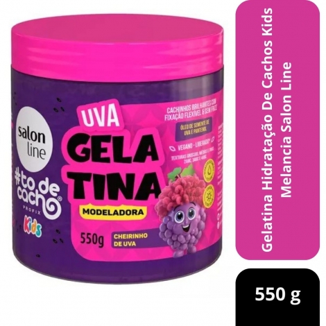 Gelatina Modeladora Cheirinho De Uva Salon Line Kids 550g