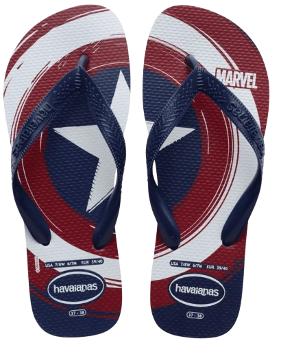 Sandália Havaianas Kids Top Marvel Logomania Marinho 23/24