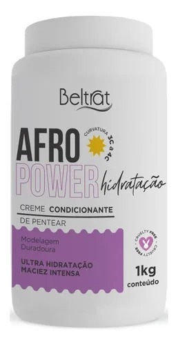 Beltrat Creme de Pentear Hidratação Afro Power 1 kg – Definição e Hidratação para Cabelos Cacheados