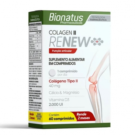 Suplemento Colagen II Renew Função Articular 60 Comprimidos Sabor:Sem Sabor