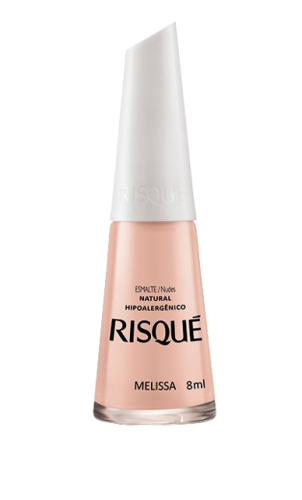Esmalte Risqué Melissa Natural Cremoso 8ml – Nude Suave e Elegante