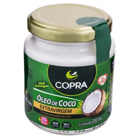 Óleo de Coco Extra Virgem 200 mL – Saúde, Beleza e Sabor Natural