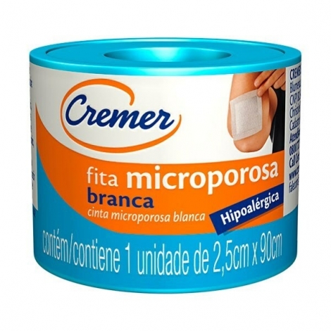 Fita Microporosa Cremer 2,5cm x 90cm – Branca