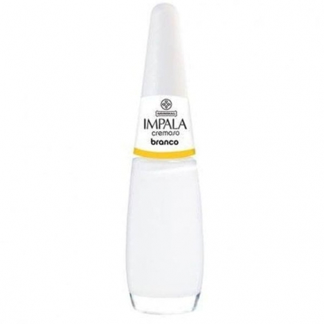 Esmalte Impala Branco Cremoso 7,5ml – Clássico e Versátil para Todas as Ocasiões